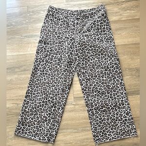 Leopard Print Wide-Leg Jeans Women’s Size 10